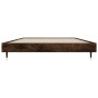 Estructura de cama madera de ingeniería roble humo 100x200 cm de vidaXL, Camas y somieres - Ref: Foro24-832162, Precio: 74,85...
