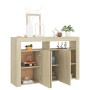 Aparador con luces LED roble Sonoma 115,5x30x75 cm de vidaXL, Aparadores - Ref: Foro24-804340, Precio: 105,92 €, Descuento: %
