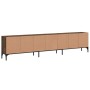Mueble de TV cajón madera ingeniería roble ahumado 200x25x44 cm en Muebles TV | Comprar online en Foru.es
