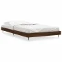 Estructura de cama madera de ingeniería marrón roble 100x200 cm de vidaXL, Camas y somieres - Ref: Foro24-832164, Precio: 69,...