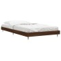 Estructura de cama madera de ingeniería marrón roble 100x200 cm de vidaXL, Camas y somieres - Ref: Foro24-832164, Precio: 70,...