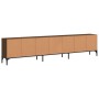 Mueble de TV cajón madera ingeniería roble marrón 200x25x44 cm en Muebles TV | Comprar online en Foru.es
