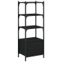Librería de 3 estantes madera ingeniería negro 41x30x109,5 cm en Librerías y estanterías | Comprar online en Foru.es