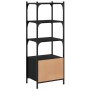 Librería de 3 estantes madera ingeniería negro 41x30x109,5 cm en Librerías y estanterías | Comprar online en Foru.es