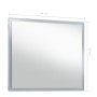 Espejo de pared de baño con LED 60x50 cm en Espejos | Comprar online en Foru.es