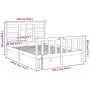 Estructura de cama doble pequeña madera maciza blanca 120x190cm de vidaXL, Camas y somieres - Ref: Foro24-3105896, Precio: 12...