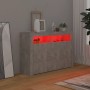Aparador con luces LED gris hormigón 115,5x30x75 cm de vidaXL, Aparadores - Ref: Foro24-804341, Precio: 103,00 €, Descuento: %