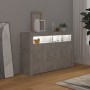 Aparador con luces LED gris hormigón 115,5x30x75 cm de vidaXL, Aparadores - Ref: Foro24-804341, Precio: 103,00 €, Descuento: %