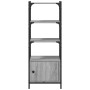 Librería 3 estantes madera ingeniería gris Sonoma 41x30x109,5cm en Librerías y estanterías | Comprar online en Foru.es