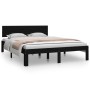 Estructura de cama madera maciza negra King Size 150x200 cm de vidaXL, Camas y somieres - Ref: Foro24-810504, Precio: 190,48 ...