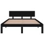 Estructura de cama madera maciza negra King Size 150x200 cm de vidaXL, Camas y somieres - Ref: Foro24-810504, Precio: 190,48 ...