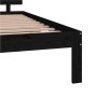 Estructura de cama madera maciza negra King Size 150x200 cm de vidaXL, Camas y somieres - Ref: Foro24-810504, Precio: 190,48 ...