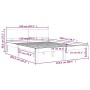 Estructura de cama madera maciza negra King Size 150x200 cm de vidaXL, Camas y somieres - Ref: Foro24-810504, Precio: 190,48 ...