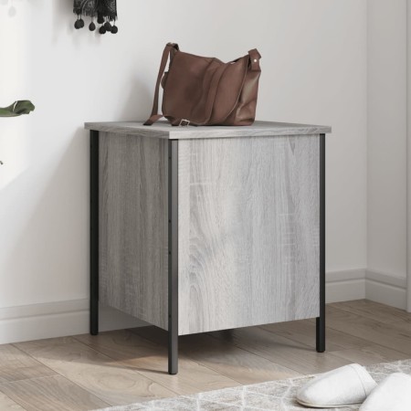 Banco con almacenaje madera ingeniería gris Sonoma 40x42,5x50cm en Bancos para recibidores y almacenamiento | Comprar online en 