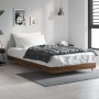 Estructura de cama madera de ingeniería roble marrón 90x200 cm de vidaXL, Camas y somieres - Ref: Foro24-832172, Precio: 69,3...