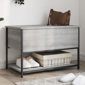 Banco de almacenaje madera ingeniería gris Sonoma 70x42,5x47 cm en Bancos para recibidores y almacenamiento | Comprar online en 