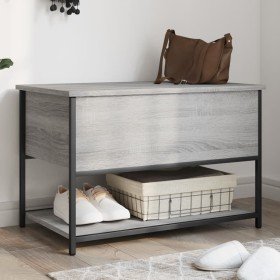 Banco de almacenaje madera ingeniería gris Sonoma 70x42,5x47 cm en Bancos para recibidores y almacenamiento | Comprar online en 