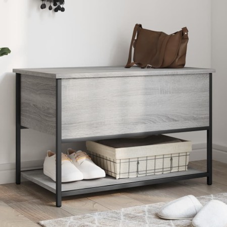 Banco de almacenaje madera ingeniería gris Sonoma 70x42,5x47 cm en Bancos para recibidores y almacenamiento | Comprar online en 