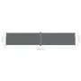 Toldo lateral retráctil gris antracita 200x1000 cm de vidaXL, Sombrillas - Ref: Foro24-318044, Precio: 163,31 €, Descuento: %