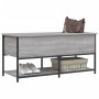 Banco de almacenaje madera ingeniería gris Sonoma 100x42,5x47cm en Bancos para recibidores y almacenamiento | Comprar online en 