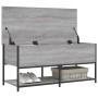 Banco de almacenaje madera ingeniería gris Sonoma 100x42,5x47cm en Bancos para recibidores y almacenamiento | Comprar online en 
