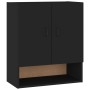 Armario de pared madera contrachapada negro 60x31x70 cm de vidaXL, Taquillas y armarios de almacenamiento - Ref: Foro24-81288...