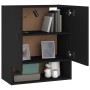 Armario de pared madera contrachapada negro 60x31x70 cm de vidaXL, Taquillas y armarios de almacenamiento - Ref: Foro24-81288...
