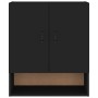 Armario de pared madera contrachapada negro 60x31x70 cm de vidaXL, Taquillas y armarios de almacenamiento - Ref: Foro24-81288...