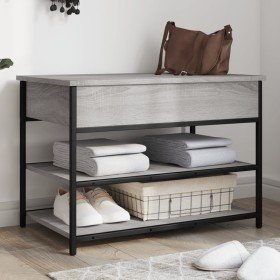 Banco zapatero madera de ingeniería gris Sonoma 70x42,5x50 cm en Bancos para recibidores y almacenamiento | Comprar online en Fo