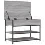 Banco zapatero madera de ingeniería gris Sonoma 70x42,5x50 cm en Bancos para recibidores y almacenamiento | Comprar online en Fo