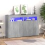Aparador con luces LED gris Sonoma 115,5x30x75 cm de vidaXL, Aparadores - Ref: Foro24-815733, Precio: 113,70 €, Descuento: %
