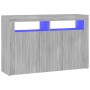 Aparador con luces LED gris Sonoma 115,5x30x75 cm de vidaXL, Aparadores - Ref: Foro24-815733, Precio: 113,70 €, Descuento: %