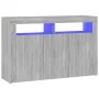 Aparador con luces LED gris Sonoma 115,5x30x75 cm de vidaXL, Aparadores - Ref: Foro24-815733, Precio: 108,54 €, Descuento: %