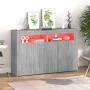 Aparador con luces LED gris Sonoma 115,5x30x75 cm de vidaXL, Aparadores - Ref: Foro24-815733, Precio: 108,54 €, Descuento: %