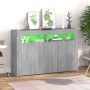 Aparador con luces LED gris Sonoma 115,5x30x75 cm de vidaXL, Aparadores - Ref: Foro24-815733, Precio: 113,70 €, Descuento: %