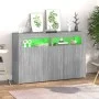 Aparador con luces LED gris Sonoma 115,5x30x75 cm de vidaXL, Aparadores - Ref: Foro24-815733, Precio: 108,54 €, Descuento: %