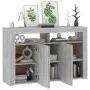Aparador con luces LED gris Sonoma 115,5x30x75 cm de vidaXL, Aparadores - Ref: Foro24-815733, Precio: 108,54 €, Descuento: %