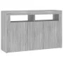 Aparador con luces LED gris Sonoma 115,5x30x75 cm de vidaXL, Aparadores - Ref: Foro24-815733, Precio: 108,54 €, Descuento: %