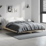 Estructura de cama madera de ingeniería roble Sonoma 135x190 cm de vidaXL, Camas y somieres - Ref: Foro24-832184, Precio: 100...
