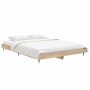 Estructura de cama madera de ingeniería roble Sonoma 135x190 cm de vidaXL, Camas y somieres - Ref: Foro24-832184, Precio: 100...