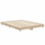 Estructura de cama madera de ingeniería roble Sonoma 135x190 cm de vidaXL, Camas y somieres - Ref: Foro24-832184, Precio: 100...