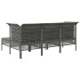 Set de muebles de jardín 5 pzas y cojines ratán sintético gris de vidaXL, Conjuntos de jardín - Ref: Foro24-319664, Precio: 3...