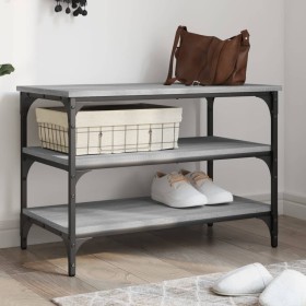 Banco zapatero madera de ingeniería gris Sonoma 70x38,5x49 cm en Bancos para recibidores y almacenamiento | Comprar online en Fo