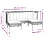 Set de muebles de jardín 5 pzas y cojines ratán sintético gris de vidaXL, Conjuntos de jardín - Ref: Foro24-319664, Precio: 3...