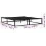 Estructura de cama de metal negra 140x200 cm de vidaXL, Camas y somieres - Ref: Foro24-324788, Precio: 108,00 €, Descuento: %