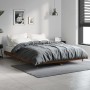 Estructura de cama madera de ingeniería marrón roble 135x190 cm de vidaXL, Camas y somieres - Ref: Foro24-832188, Precio: 104...