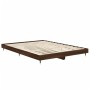 Estructura de cama madera de ingeniería marrón roble 135x190 cm de vidaXL, Camas y somieres - Ref: Foro24-832188, Precio: 104...