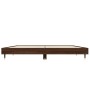 Estructura de cama madera de ingeniería marrón roble 135x190 cm de vidaXL, Camas y somieres - Ref: Foro24-832188, Precio: 104...