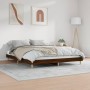 Estructura de cama madera de ingeniería marrón roble 160x200 cm de vidaXL, Camas y somieres - Ref: Foro24-832028, Precio: 162...