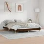 Oak brown engineered wood bed frame 160x200 cm by vidaXL, Beds and slatted bases - Ref: Foro24-832028, Price: 158,32 €, Disco...